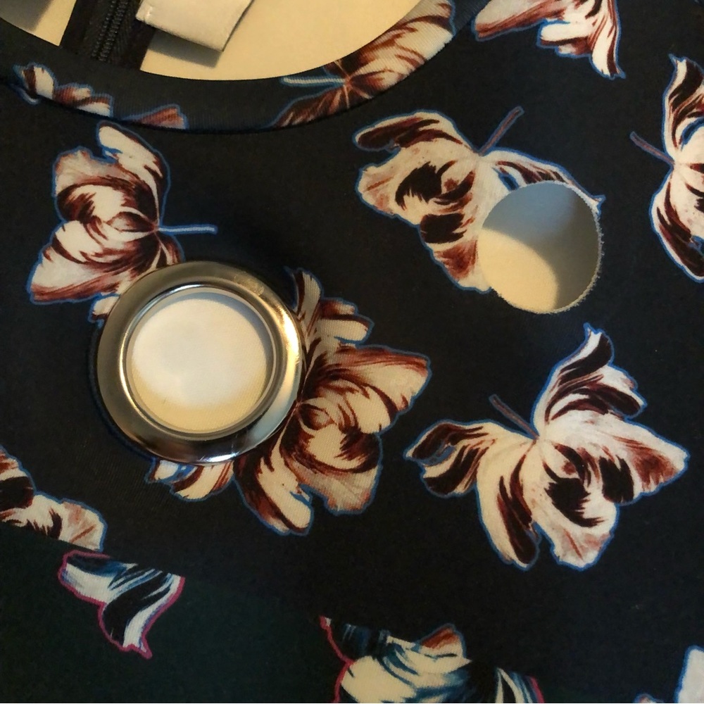 NEW NWT YIGAL AZROUEL Dress Floral Printed Scuba - Picture 12 of 14